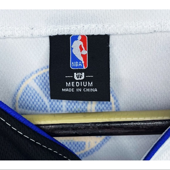 Golden State Warriors #46 NBA Baseball Style Jersey Shirt Medium Button Front - Picture 2 of 4